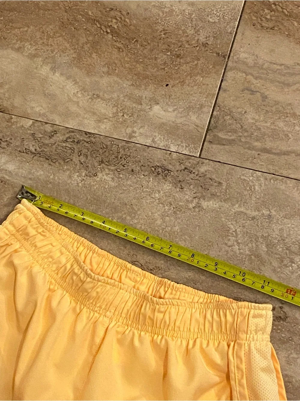 Nike Women's Yellow Dri-FIT Running Shorts Lining
